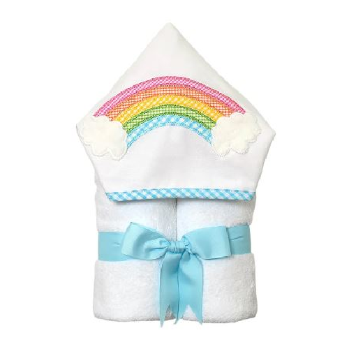 3Marthas Hooded Towel- Rainbow